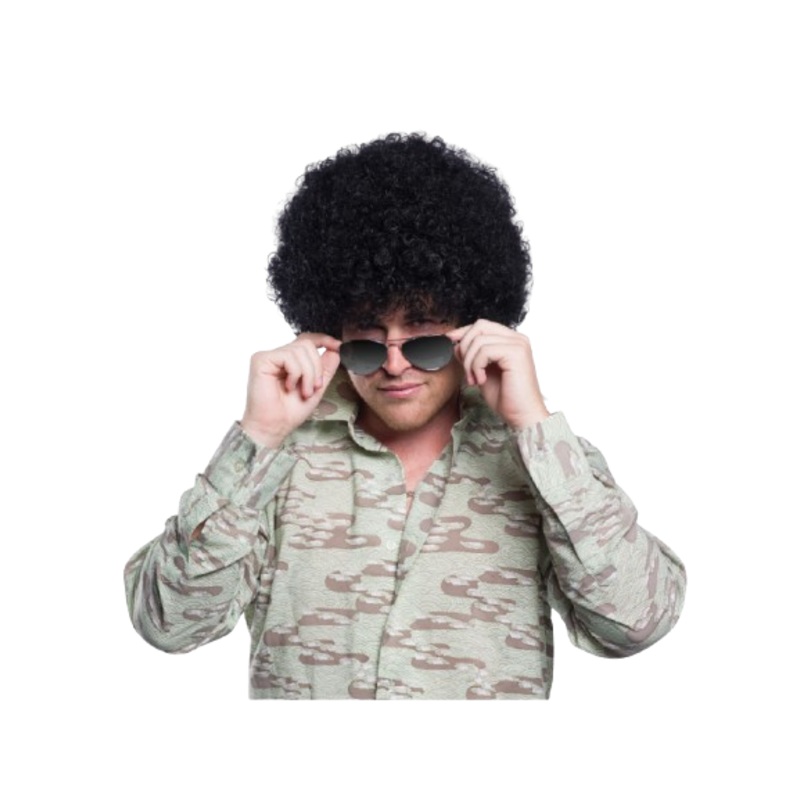 70's Afro Wig - Black