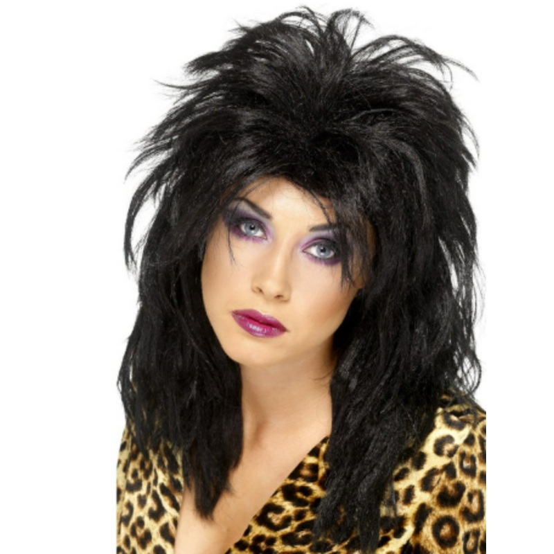 80s Popstar Wig Long Tousled Mullet