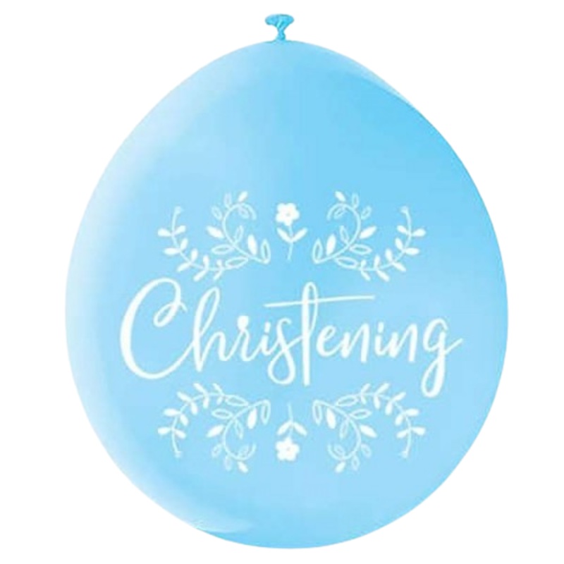 Christening Balloon Blue/White - 10 Pack