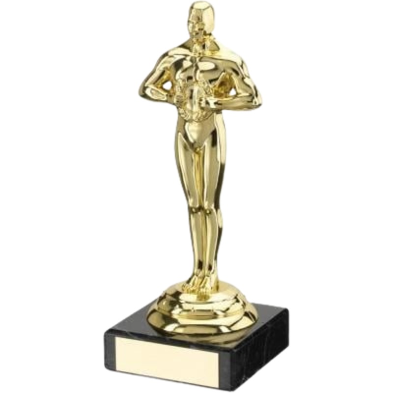 Gold Plastic and Marble Achievement Trophy
