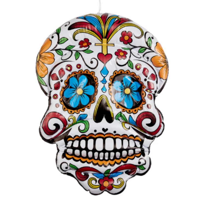 Inflatable Day of the Dead Hanging Skull