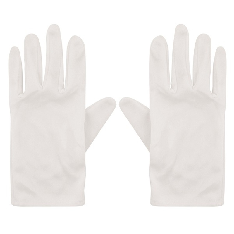Kids White Cotton Gloves