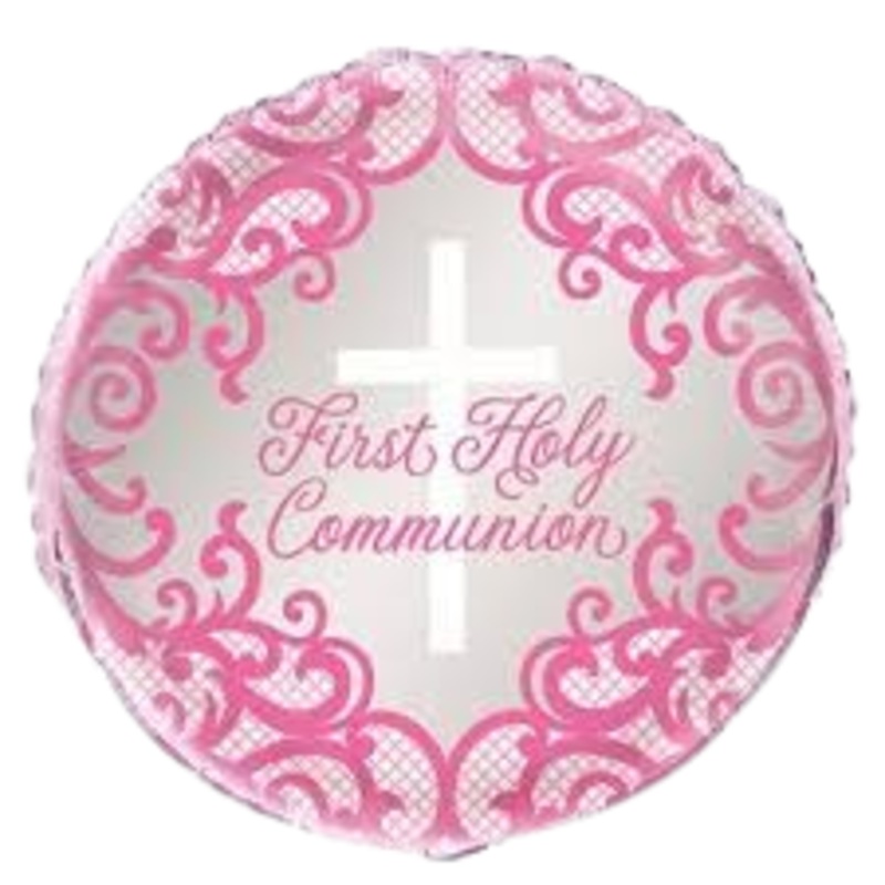 Pink First Holy Communion Balloon - 18"