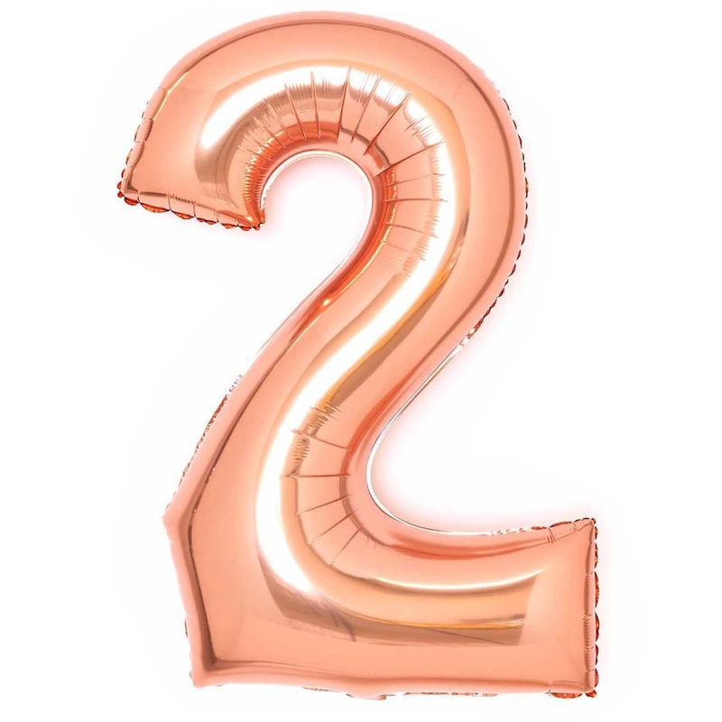 22" Rose Gold Numbered Foil Balloon #2