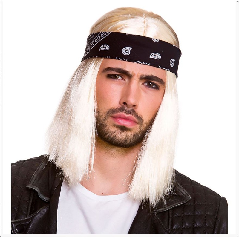 Blonde 90's Rocker Wig - Unisex