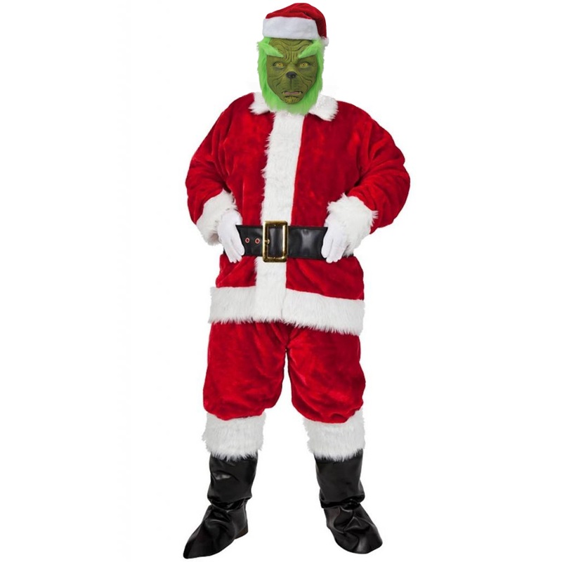 Deluxe Grumpy Green Santa