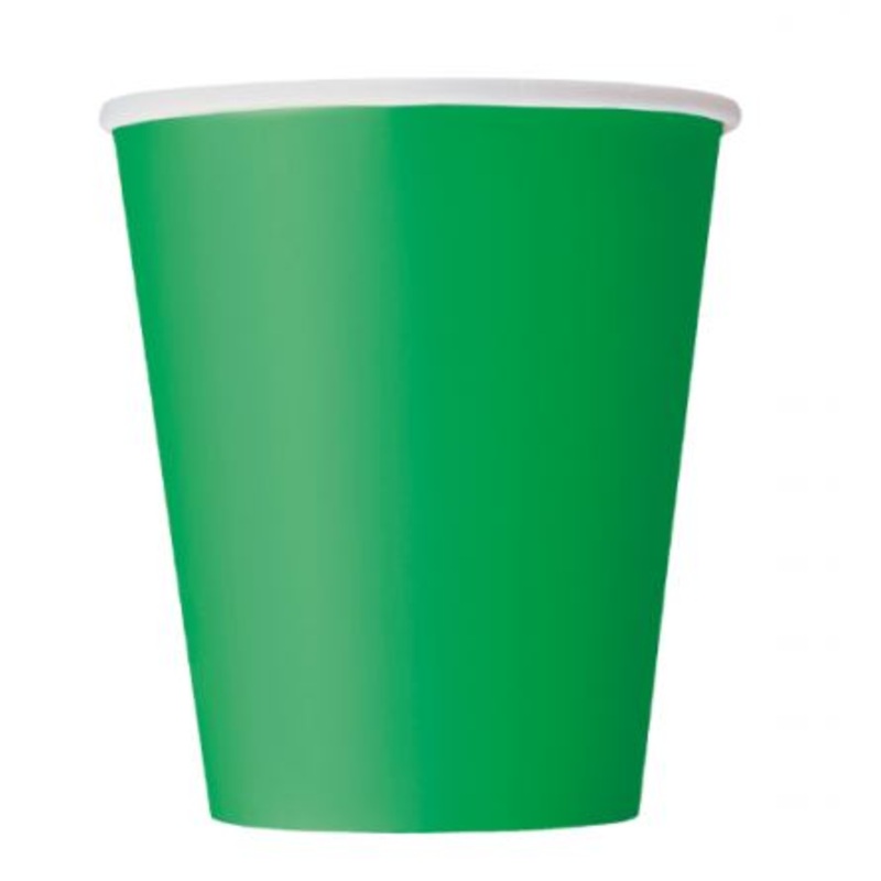 Emerald Green Paper Cups - 14 pack