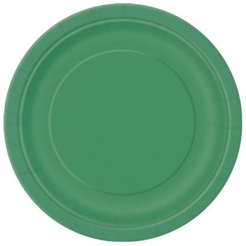 Emerald Green Paper Plates - 16 Pack