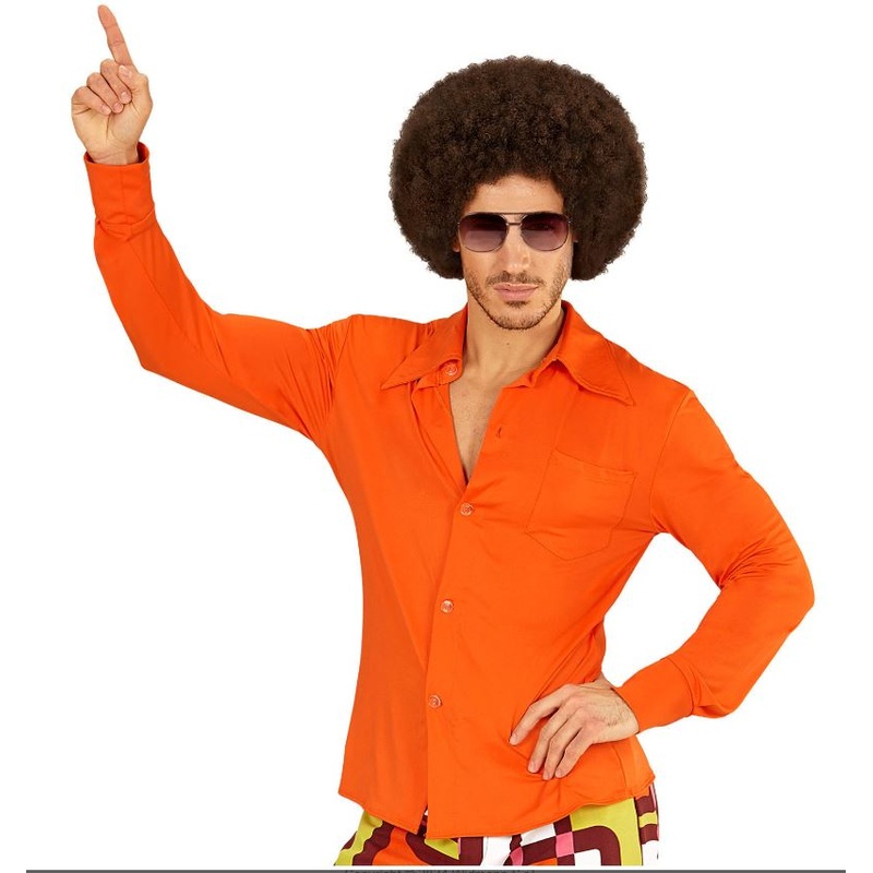 Orange 70's Groovy Style Shirt
