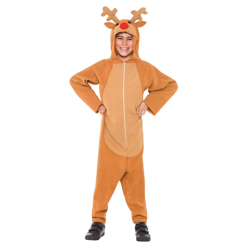 Reindeer Hooded Jumpsuit - Kids