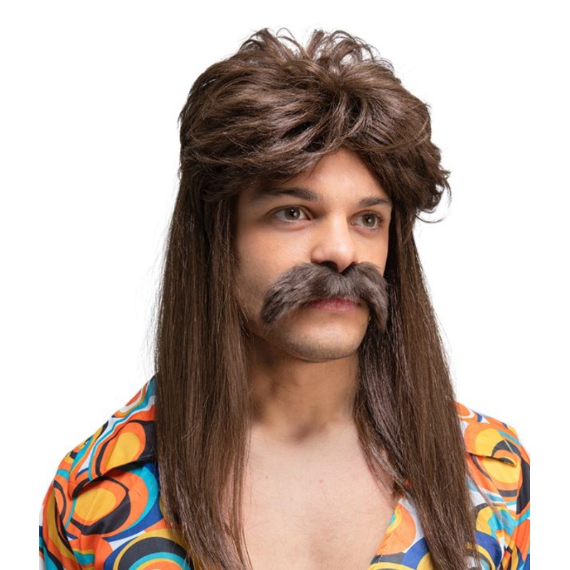 70s Wig and Moustache
