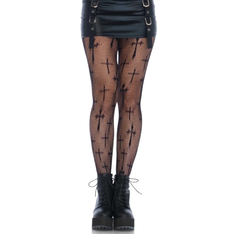 Cross Net Tights Plus Size