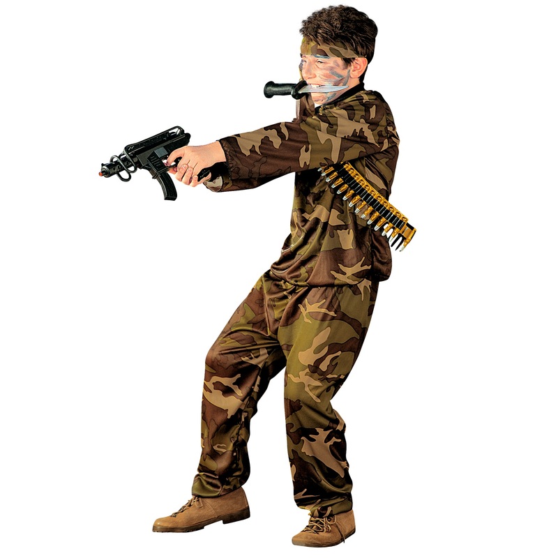 Kids Camo Soldier Costume