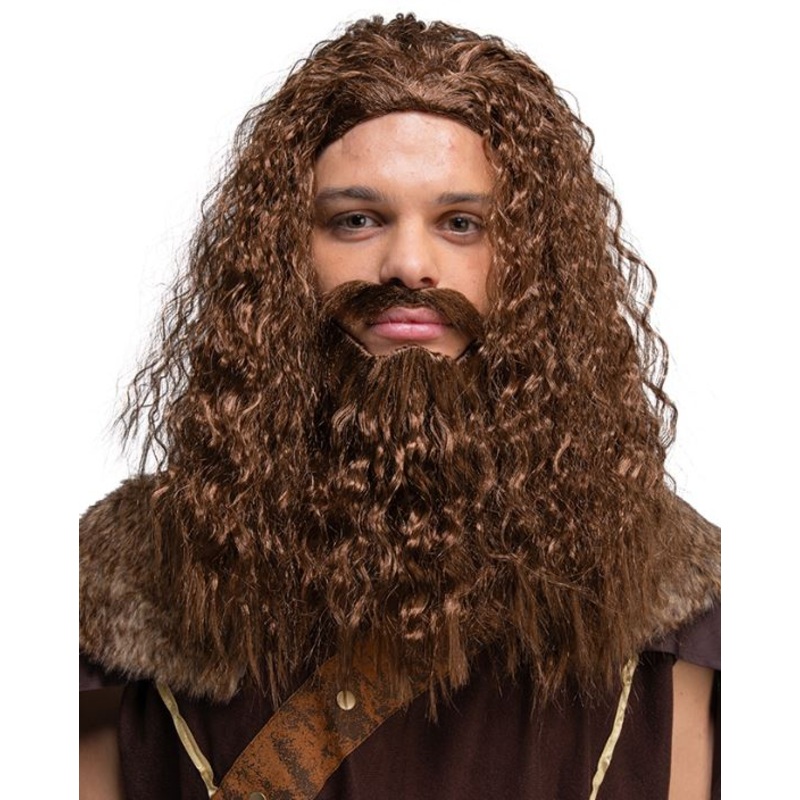 Long Curly Wig & Beard