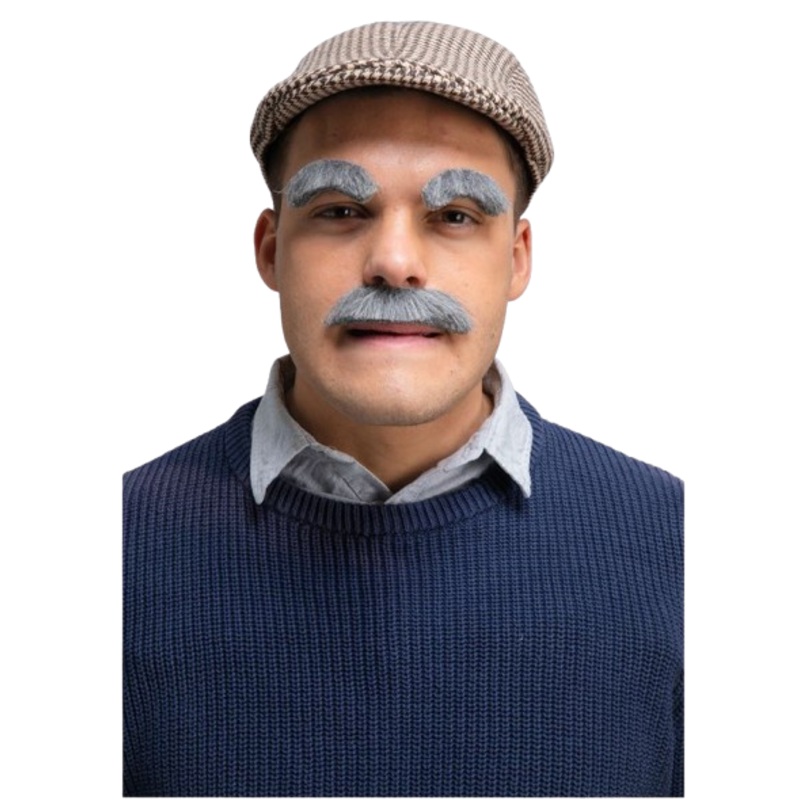 Old Guy Moustache & Eyebrows Set