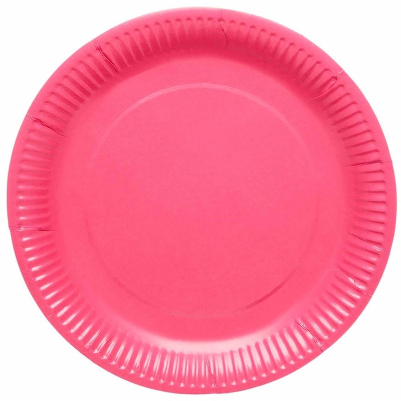 Pink Bubblegum Paper Plates