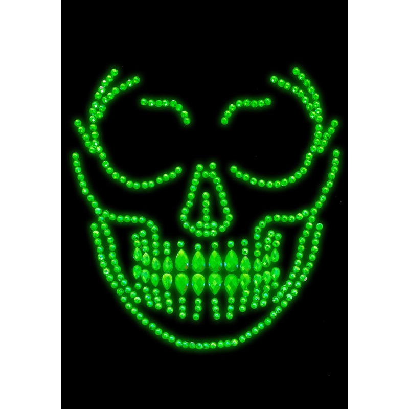 Skull Face Jewels Sticker