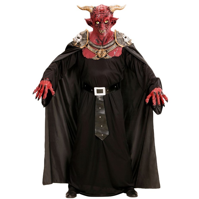 Warrior Devil Mask with Armour & Cape Set