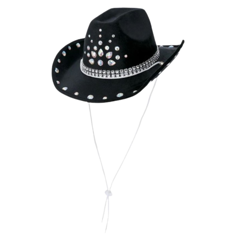 Black Rhinestone Cowboy Hat