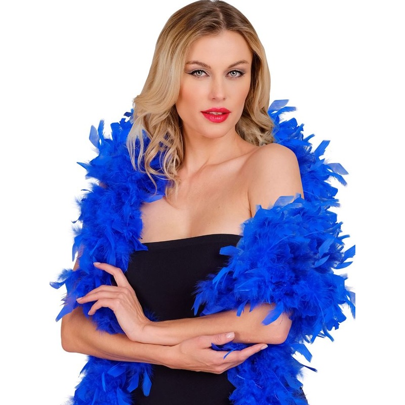 Blue Feather Boa - 80g