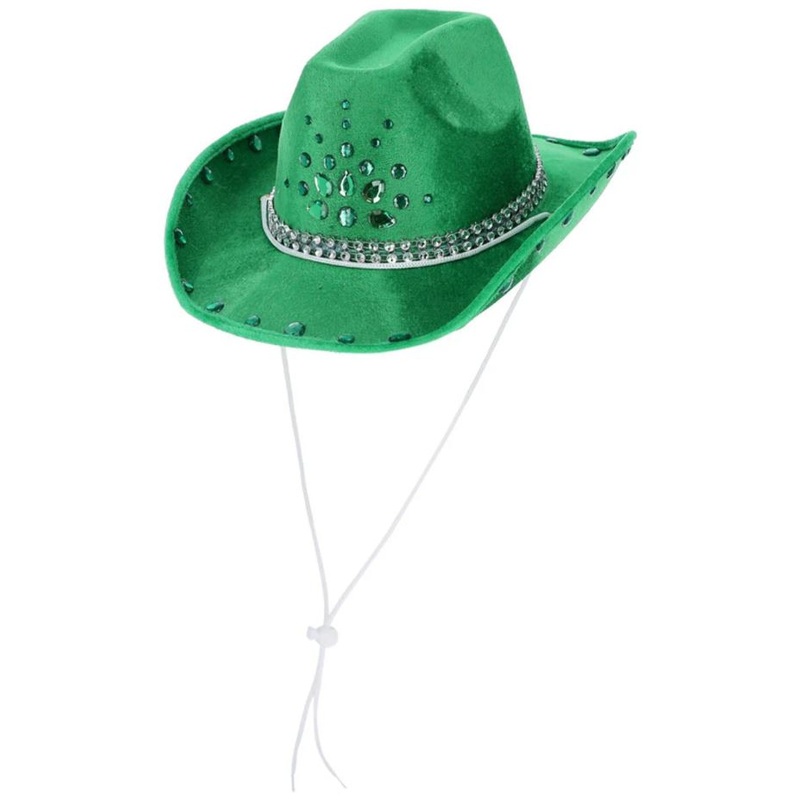 Green Rhinestone Cowboy Hat
