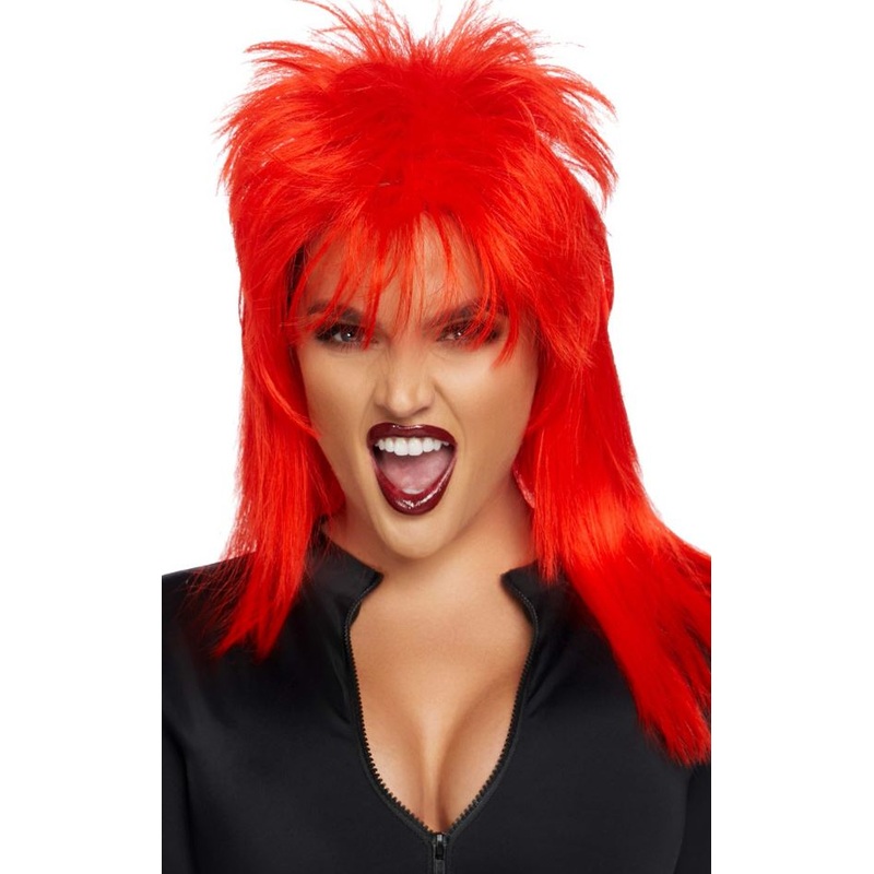 Orange Rockstar Wig - Unisex