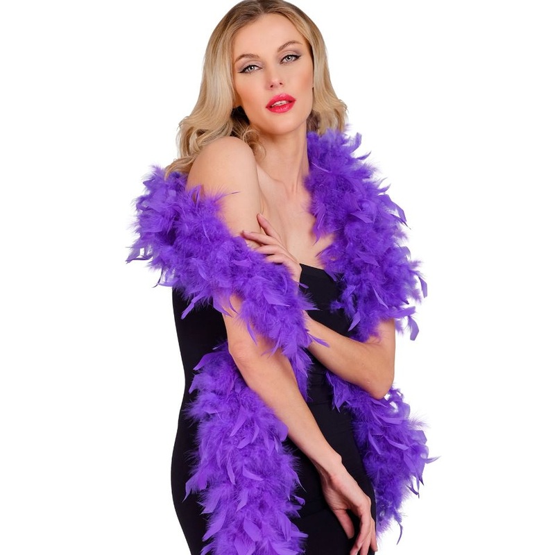 Purple Feather Boa - 80g