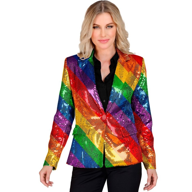 Rainbow Sequin Jacket - Ladies