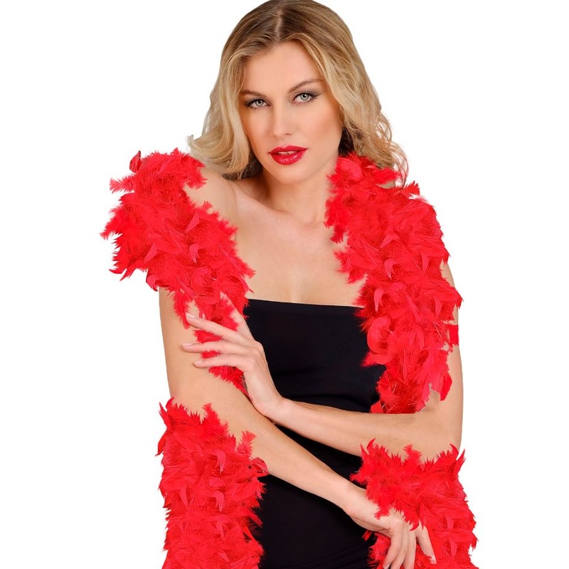 Red Feather Boa - 80g