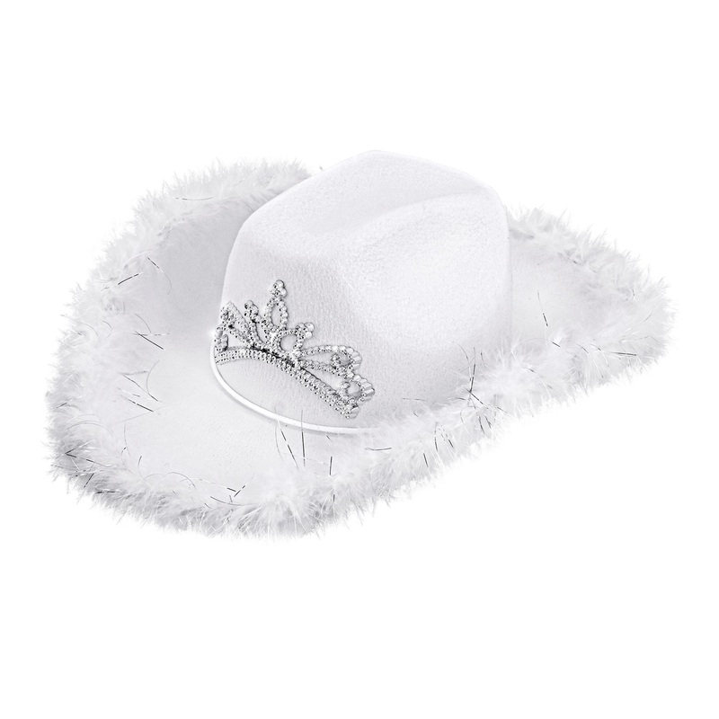 Tiara Cowgirl Hat - White