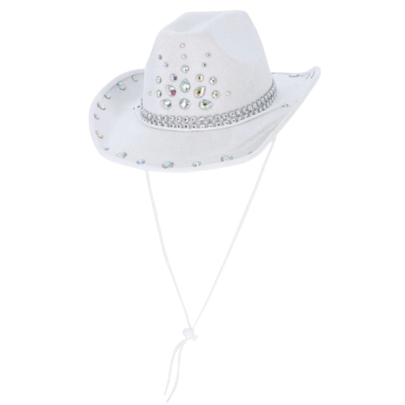 White Rhinestone Cowboy Hat