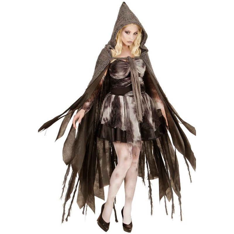 Witches Hooded Cape - Grey