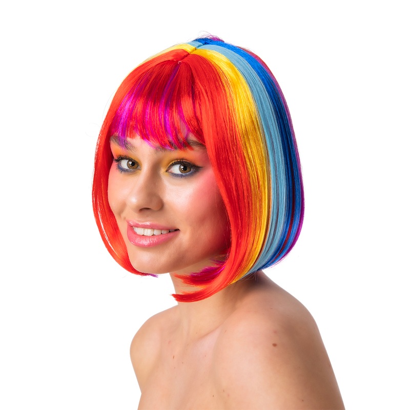 Ladies Diva Wig - Rainbow