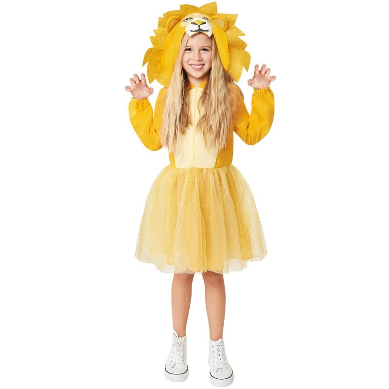 Lion Hooded Dress - Tween