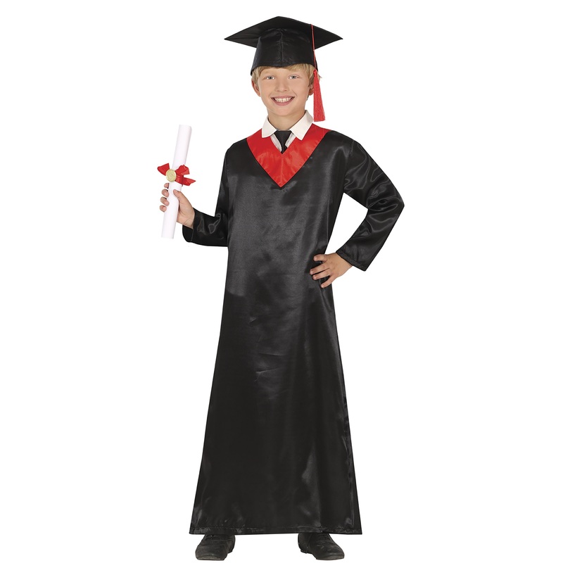 Red & Black Graduation Robe - Tween