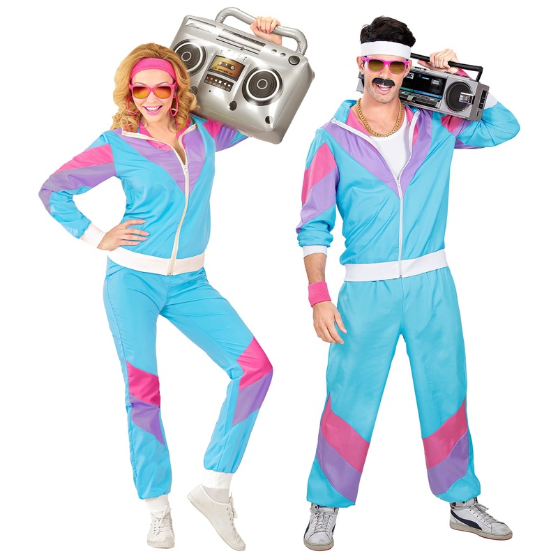 The 80's Shell Suit - Blue/Pink/Purple - Unisex