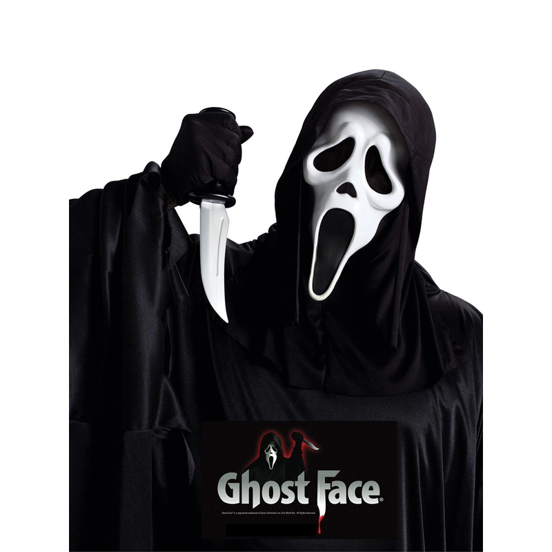 Ghost Face Mask with Knife