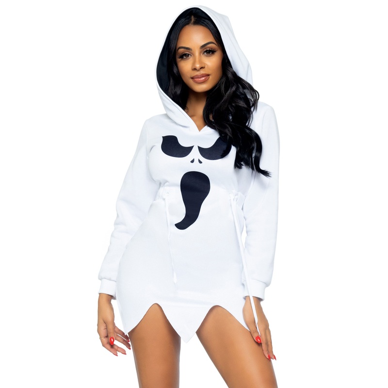Ghost Fleece Hoodie Dress