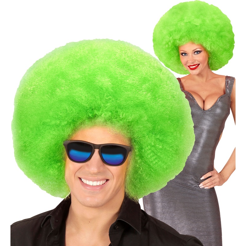 Oversized Afro Wig - Green