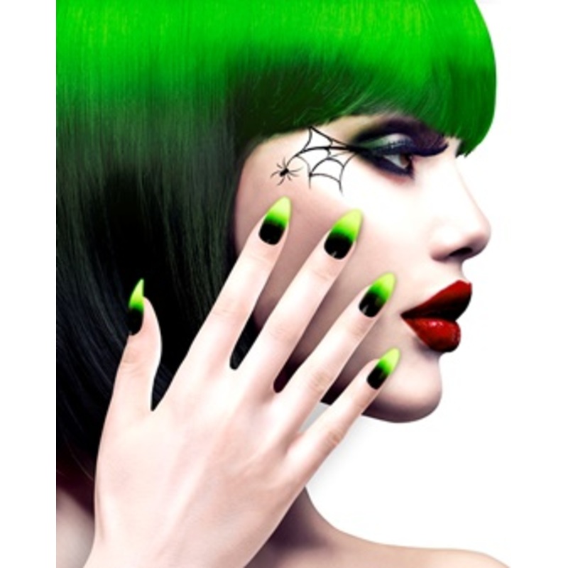 Self Adhesive Nails -  Green Stiletto