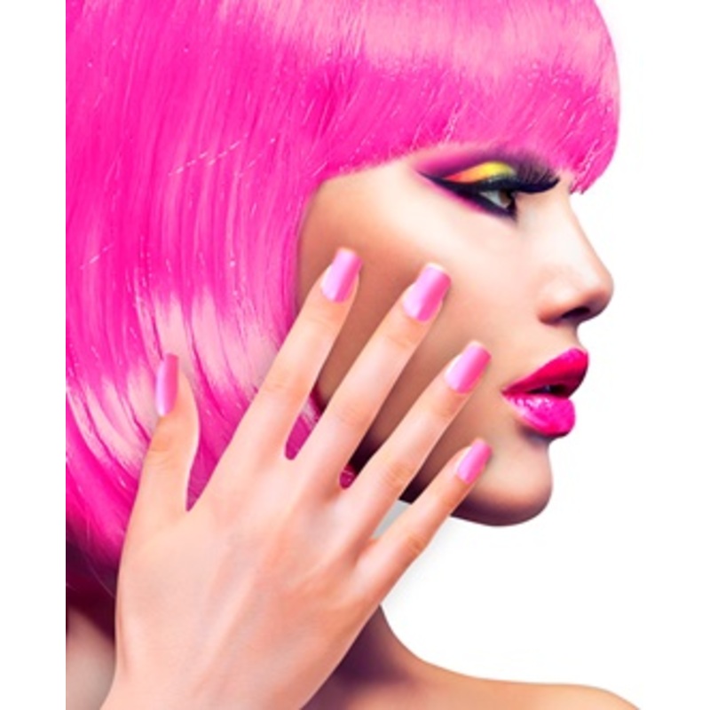 Self Adhesive Nails -  Neon Pink