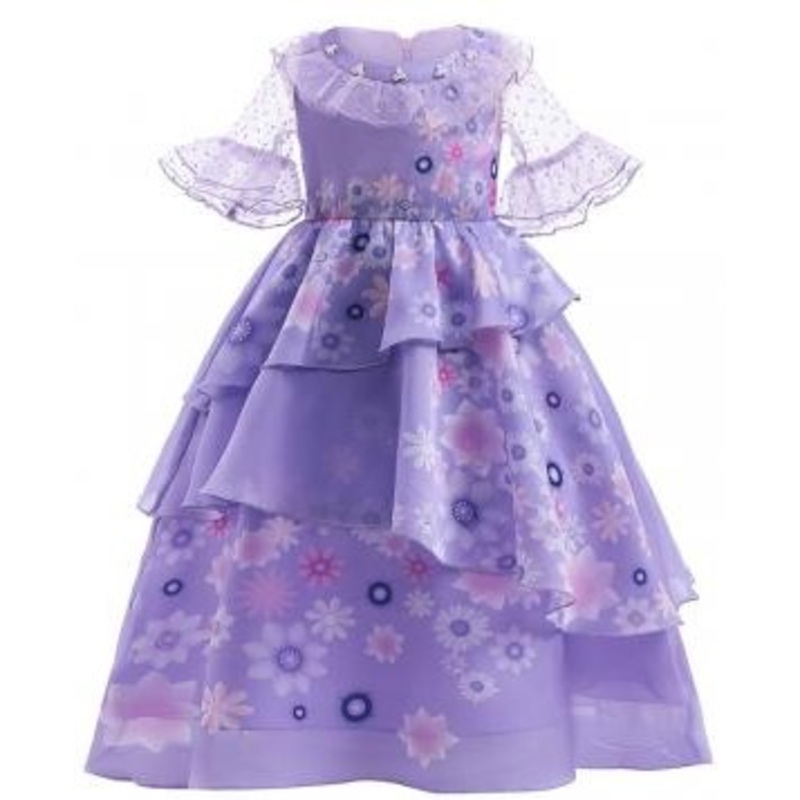 Lilac Floral Dress - Kids