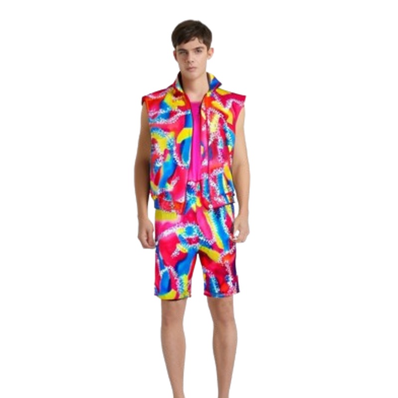 Men's Malibu Doll Retro Workout Costume
