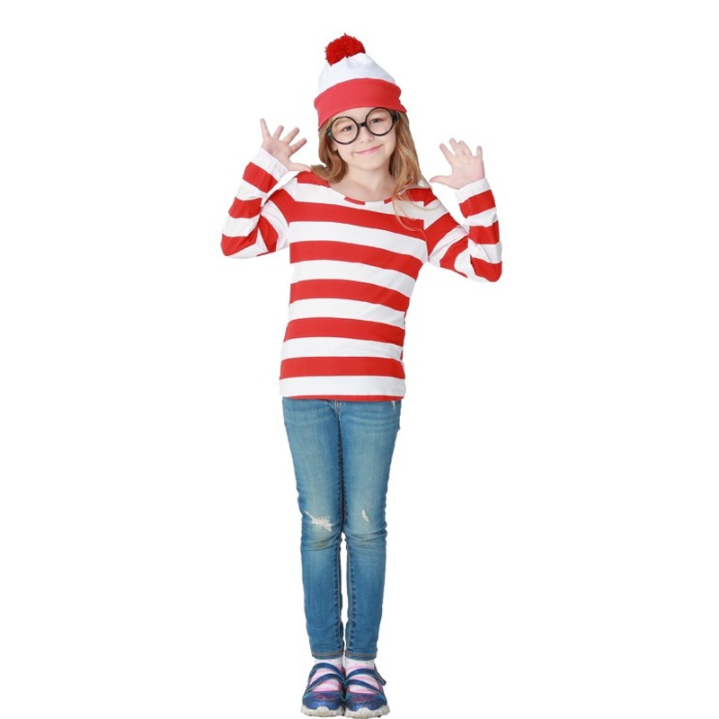 Red and White Striped Character Costume - Kids