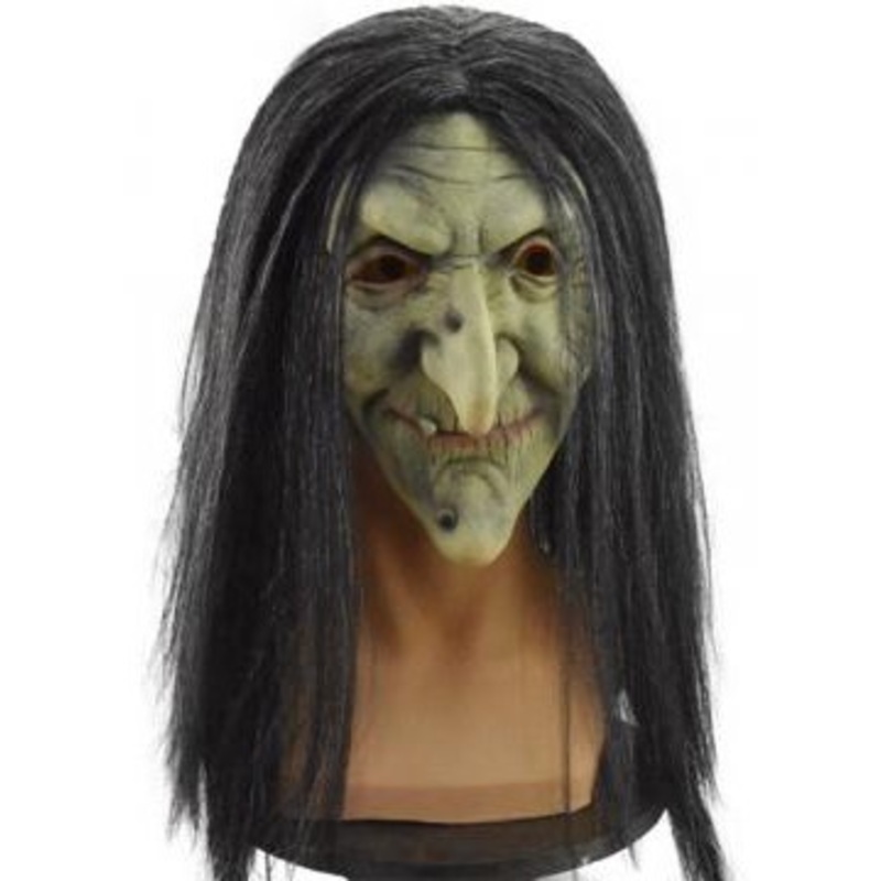 Green Old Witch Mask
