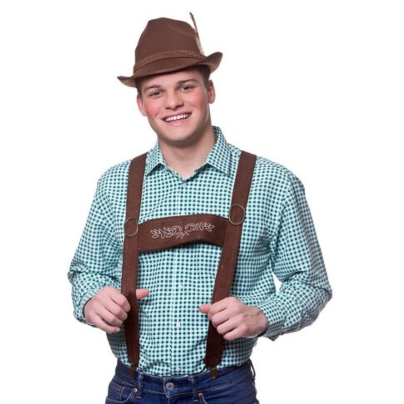 Authentic Oktoberfest Brown Braces- Adults