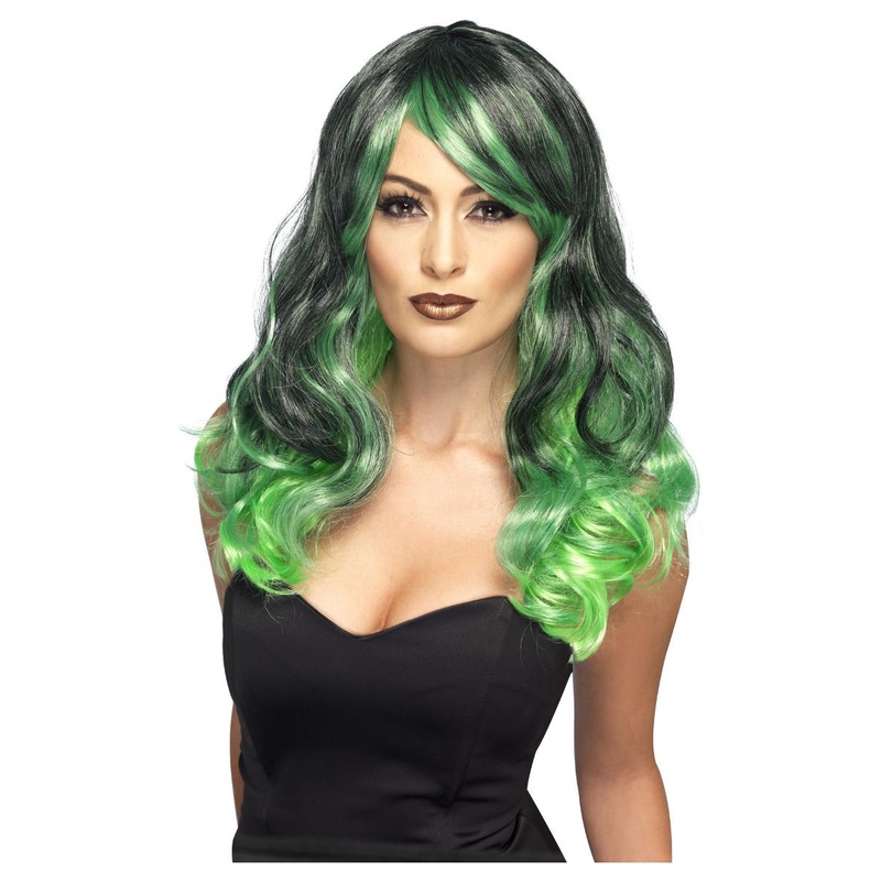 Bewitching Ombre Wig - Green/Black