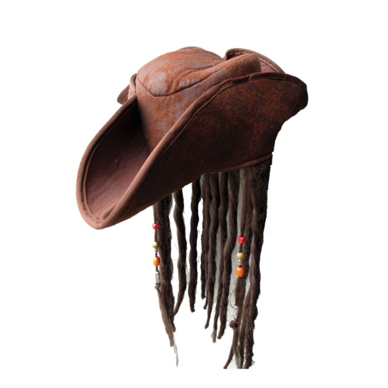 Caribbean Pirate Hat With Braids