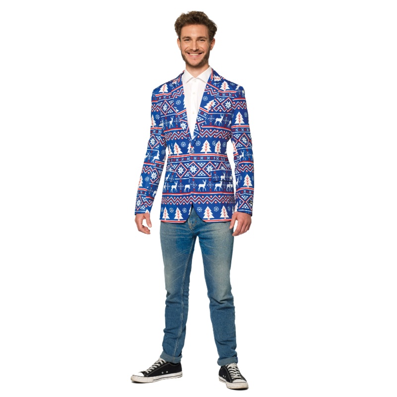 Christmas Blue Nordic Jacket