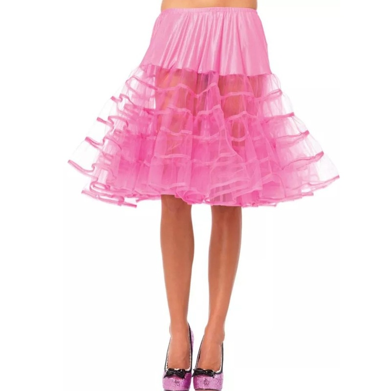 Knee Length Petticoat - Bright Pink